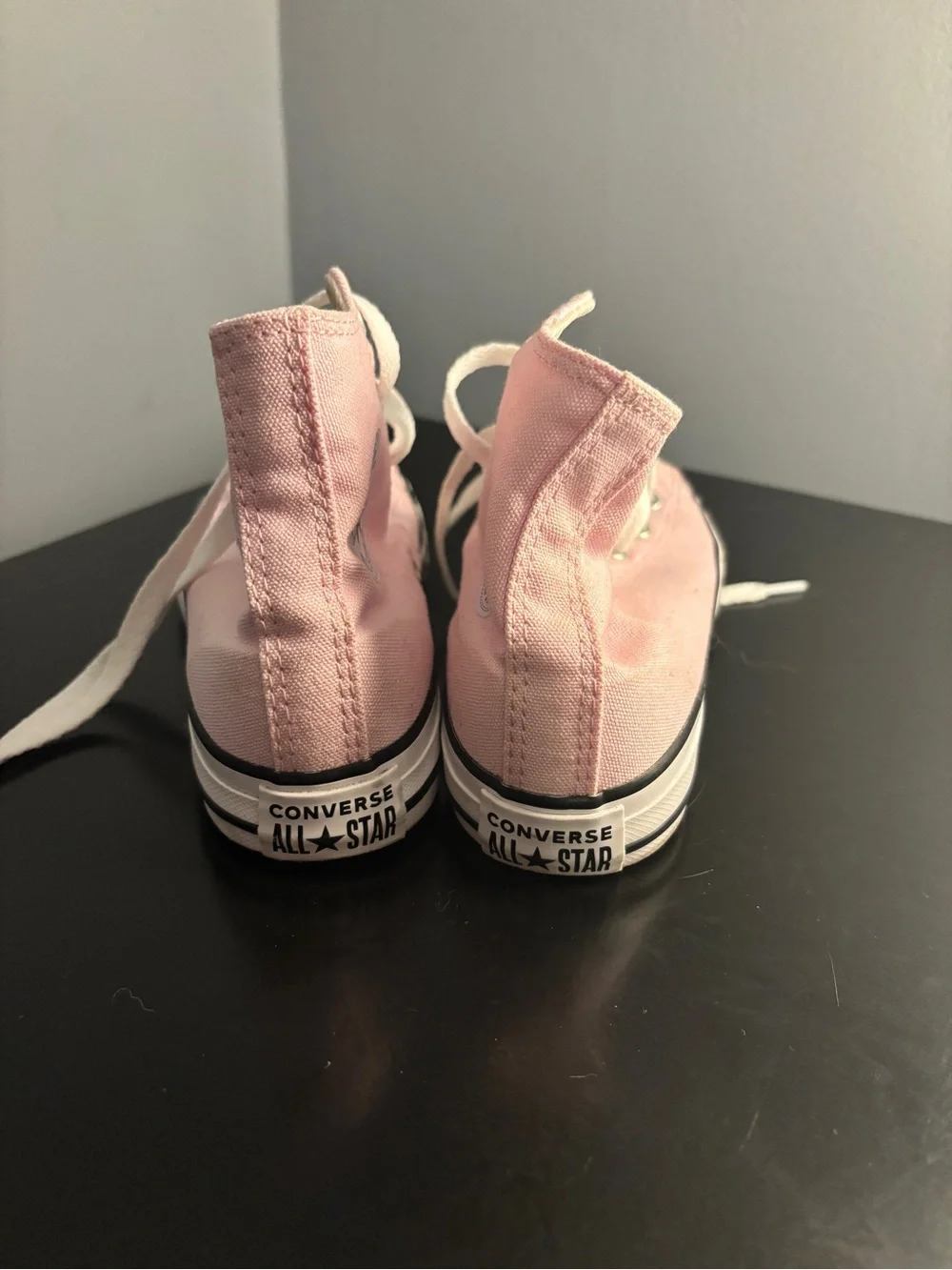 Chuck Taylor Converse High Top Sneakers - Pale Pink and White